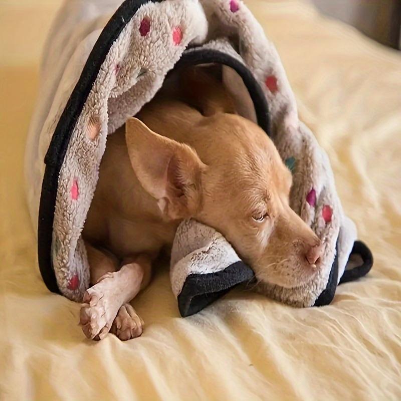 1 Pack Pet Warm And Comfortable Blanket, Fluffy And Soft Light Brown Dot Pattern Blanket