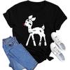 Christmas Shirts for Women Funny Christmas Decoration Element Graphic Shirts Tree Light Letter Printing Family Tops