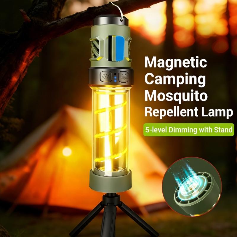 Plastic 5 Setting Camping Lamp with Adjustable Brightness Easy to Operate for Night Walks Campgrounds Home Power Outages