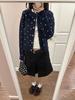 Sweet Temperament Polka Dot Knit Cardigan - Women's 2025 Spring/Autumn Korean Style Slim Short Versatile Top