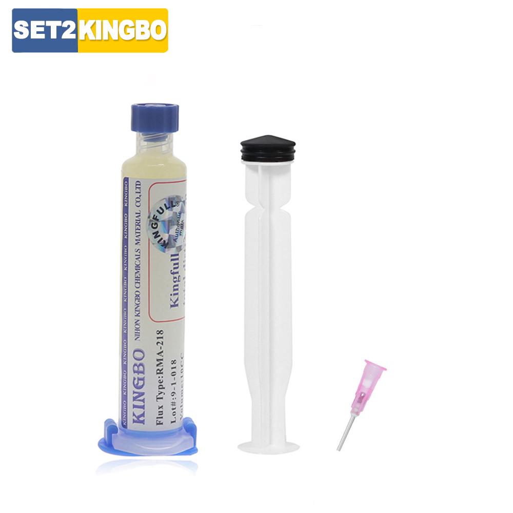 KINGBO RMA-218 10cc Solder Flux Soldering Iron Welding Flux Consumer Electronics Repair Solder Paste For Phone LED BGA SMD PGA