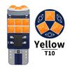2PCS T10 W5W LED Bulbs High Power Canbus 3030 15SMD Interior Reading LightsTurn Side Auto Wedge Lights Yellow White 6000K 12V