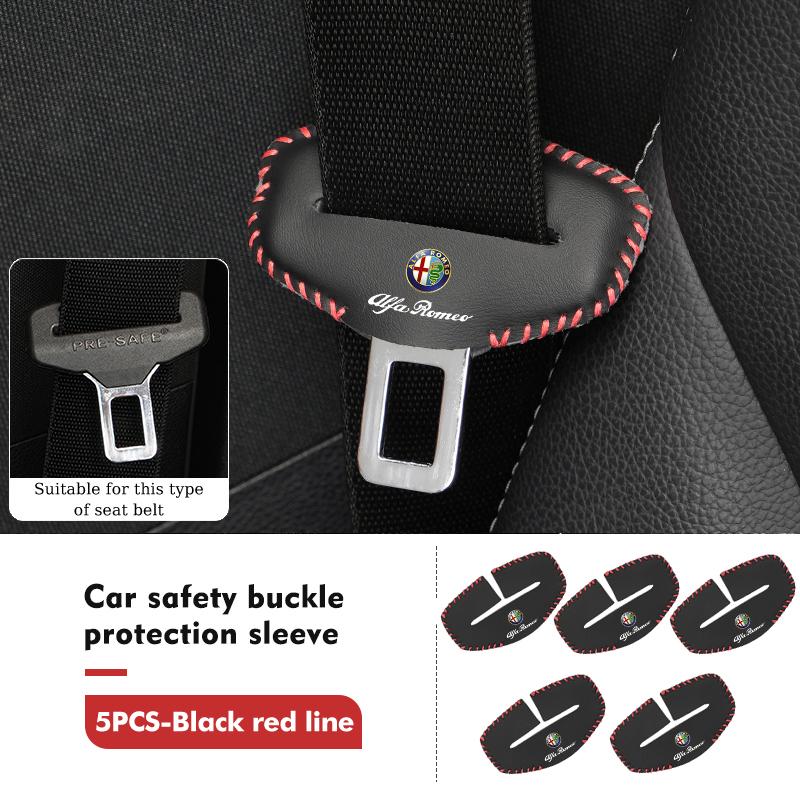 For Alfa Romeo Car Seatbelt Buckle Cover Protector Cover Anti-scratch Cover GT Stelvio F1 Brera Volante Tonale Gloria Disco def789