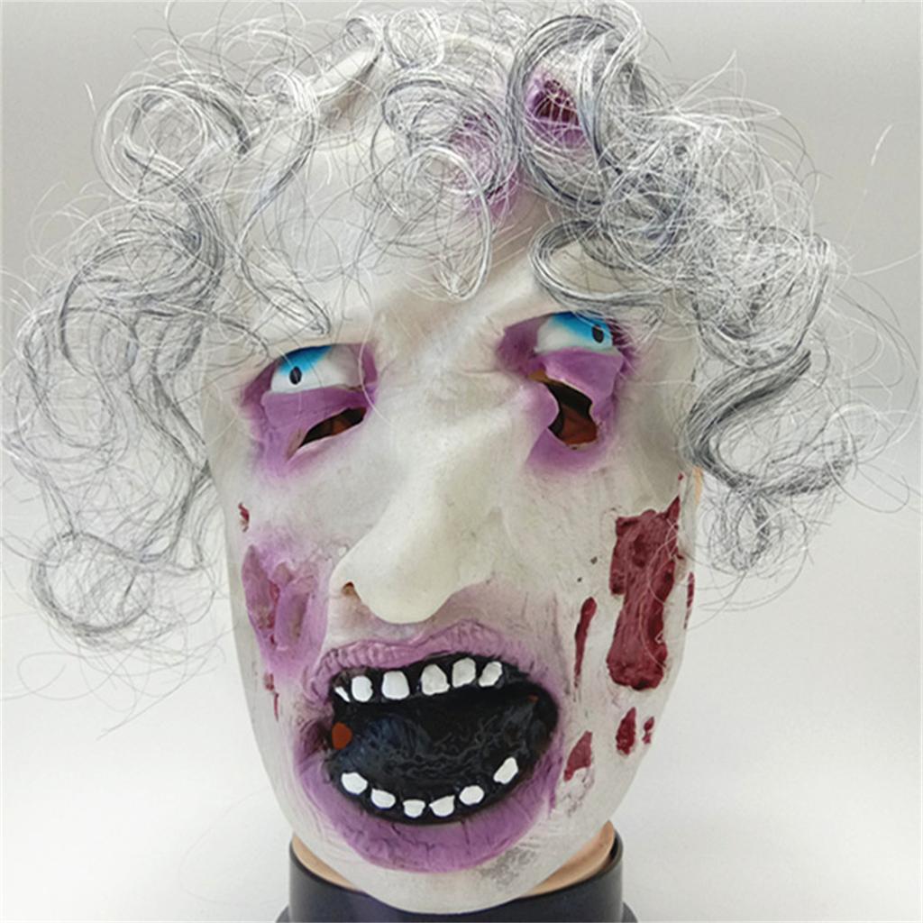 Scary Disgusting Rotten Face Zombie Horror Rotten Zombie Mask Halloween Haunted House Mask Walking Dead Head Cover