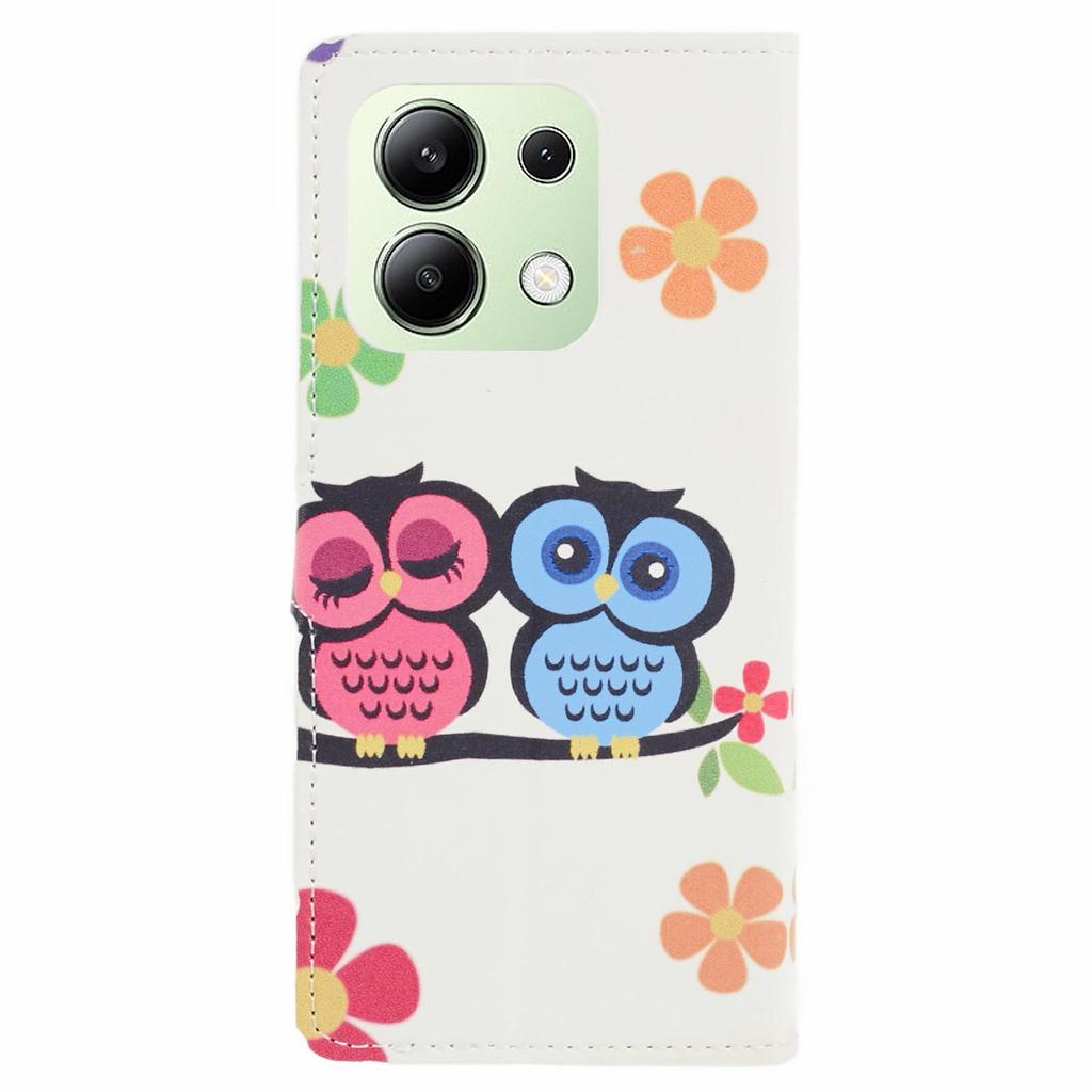 For Xiaomi Redmi Note 13 4G Case Wallet PU Leather Pattern Printing Phone Cover