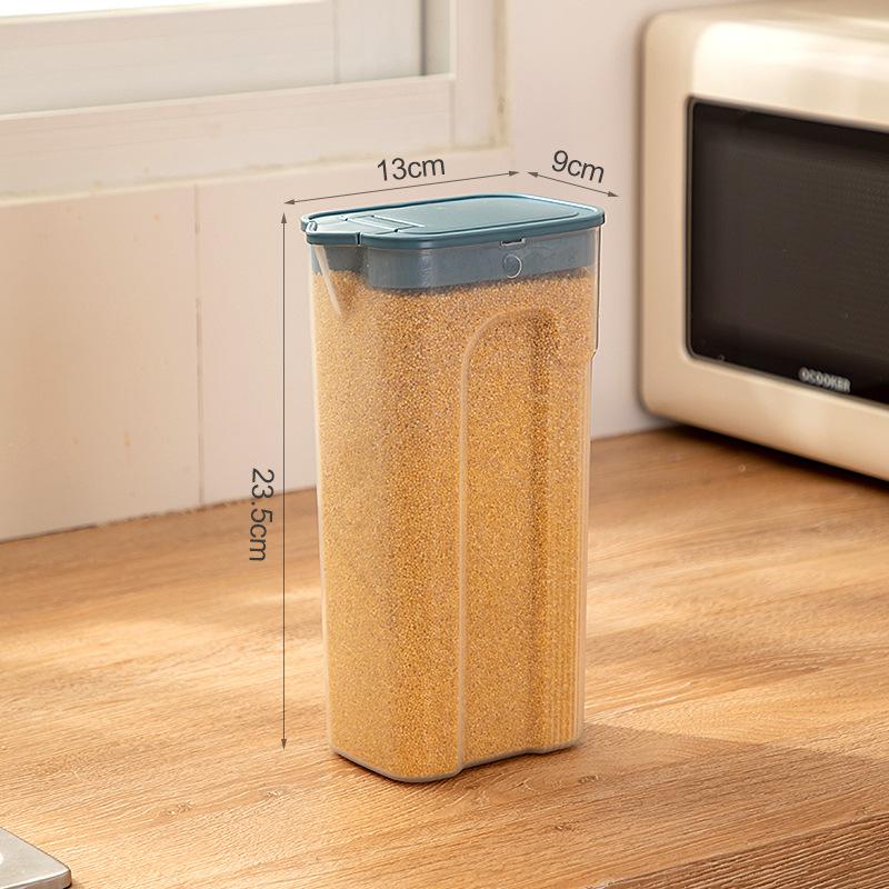 Kitchen Transparent Sealed Jar Plastic Household Cereals Grains Storage Box Hermetic Cans Organizer Bulk Classified Container
