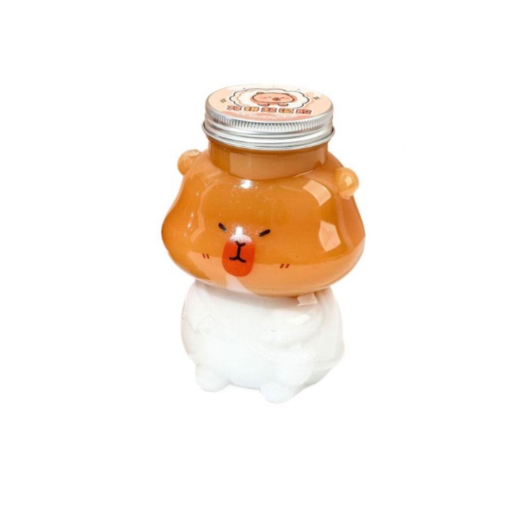Resuable Capybara Slime Kit Cartoon Decompression Toy Portable DIY Crystal Mud  Party Favors