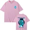 Rapper Plk Mental Album Grafik T-Shirt Herren Damen Hip Hop Mode Popmusik T-Shirts Herren Vintage Übergroße T-Shirts Streetwear