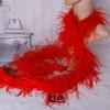 DIY 1-lagiges Natürliches Straußenfedern Boa 2 Meter Flauschiges Straußenfeder Schal für Hochzeit Party Kleid Nähen Dekoration Schal