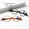 Classical Retro Round Frame Reading Glasses, Flexible Pocket Reader, Presbyopia Glasses, +1.0 To +3.5 Gafas De Lectura Hombre