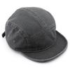Unisex gewaschene Baumwolle 5-Panel-Kappe Vintage flacher Schirm Streetwear Camp Cap