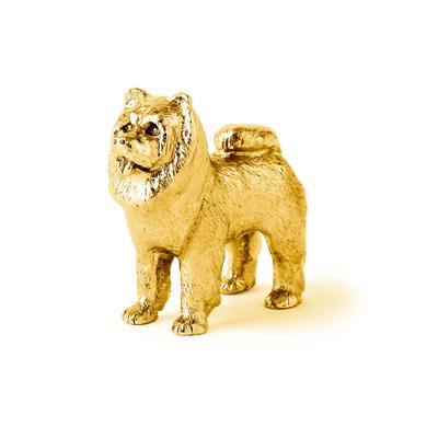 Chow Chow 22 Karat Gold Plated Britische Kunst Hundefigur Sammlung