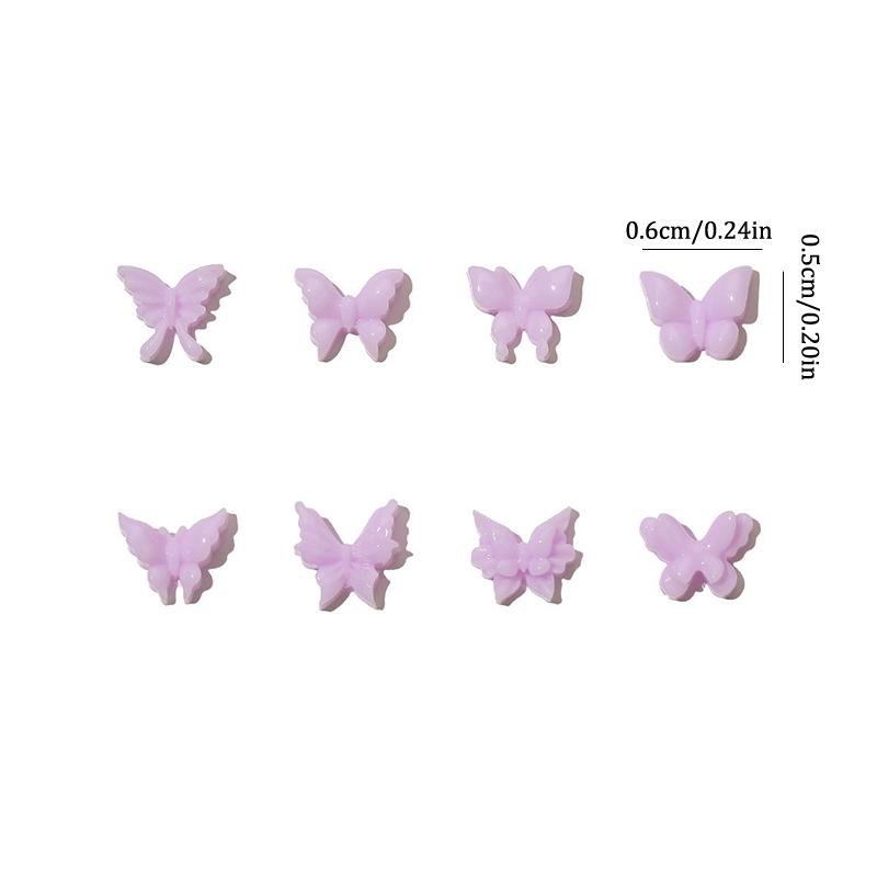 50 Stück Glitzernde Nägel Schmetterlingsformen Nagelkunst Designs Charms Schmuck Für Luxus Nagelkunst 3D Accessoires