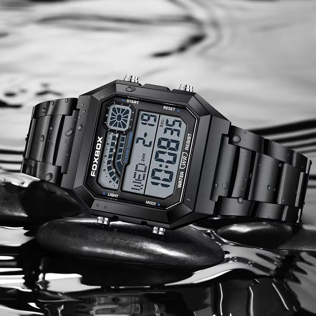 FOXBOX Classic Men's Digital Watches Luxury Sport Watches Men Military Clock LED Sport Wristwatch Multifunctional Wristwatch