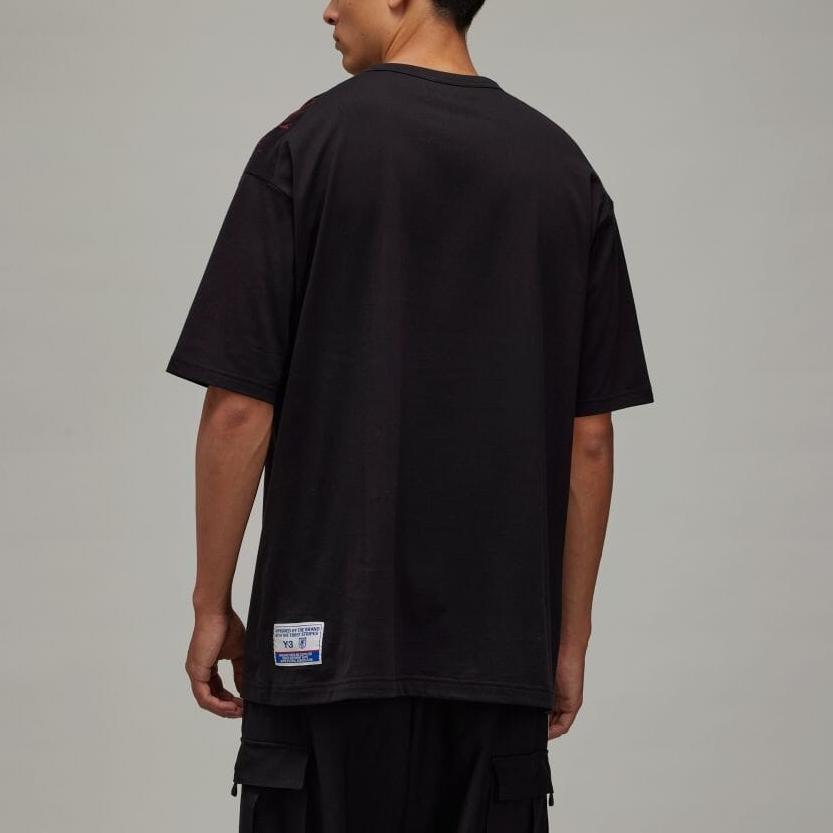 Y-3 X JFA Collaboration SS24 Comfortable Fashion Round Neck Short Sleeve T-Shirt Unisex T-Shirt Black IW7382