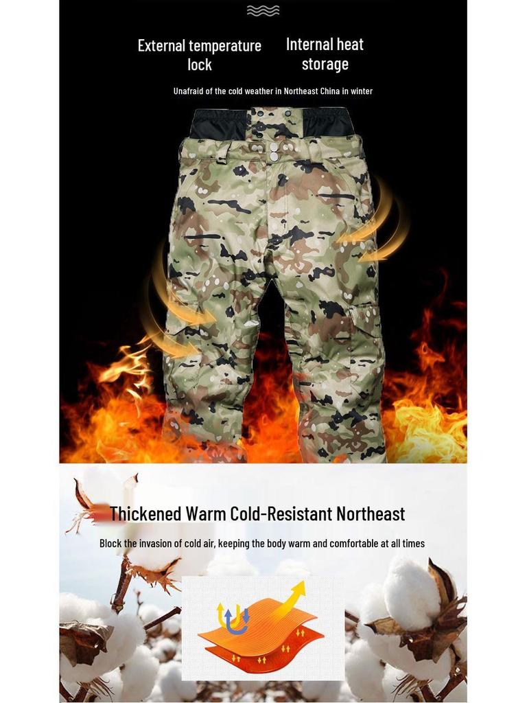 Men's Loose Fit Thickened Ski Snowboard Pants