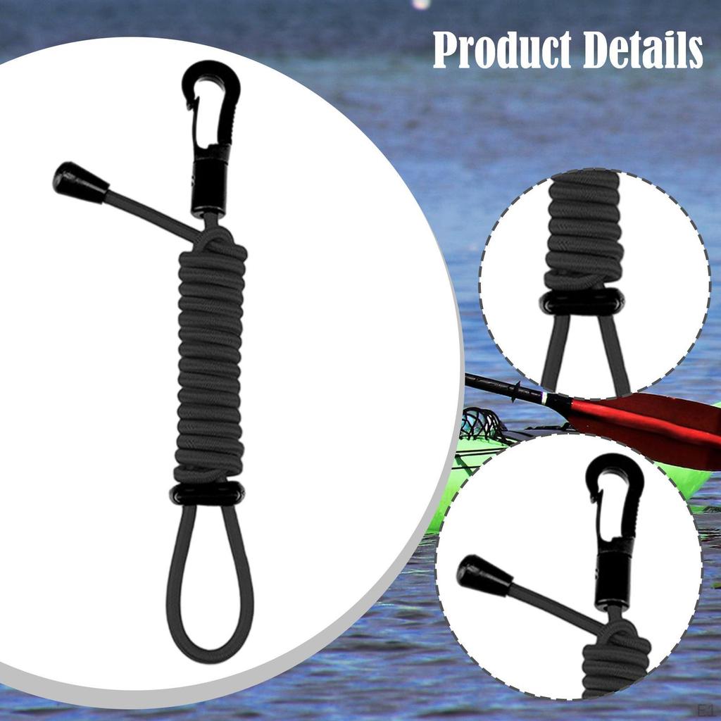 Lanyard with Elastic Oar Leash, Holder Carabiner, Rafting Tool, Boat Building