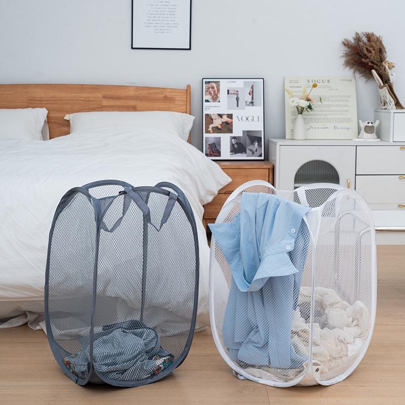 Large Foldable Laundry Basket - Breathable Dirty Clothes Hamper for Bedroom and Bathroom Storage