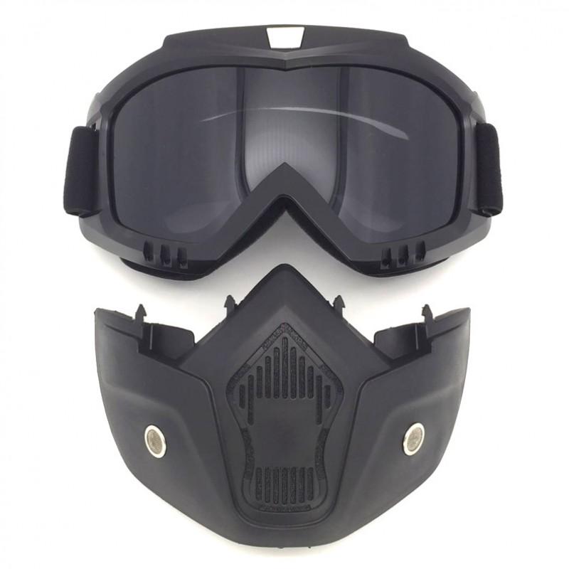 Vintage-Style Motorcycle Goggles Off-Road Riding Full Frame Windproof Protective Eyewear With Interchangeable Lenses