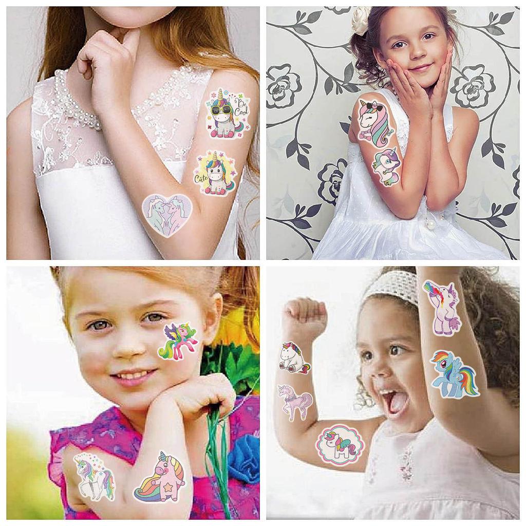 New Children's Cartoon Unicorn Tattoo Stickers Cute Fun Waterproof Party Party Gift Temporary Stickers