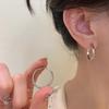 Minimalist Geometric Round Earrings for Women - Fashionable, Versatile, and Elegant with Needle Back Design.