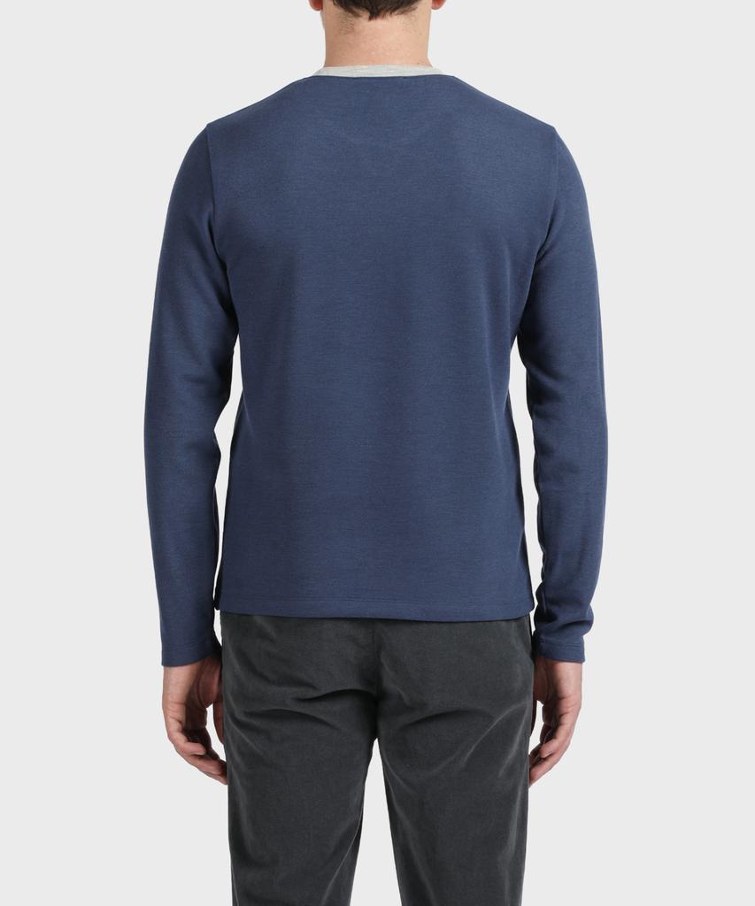 PANICALE Navy Soft Color Block Round T-Shirt