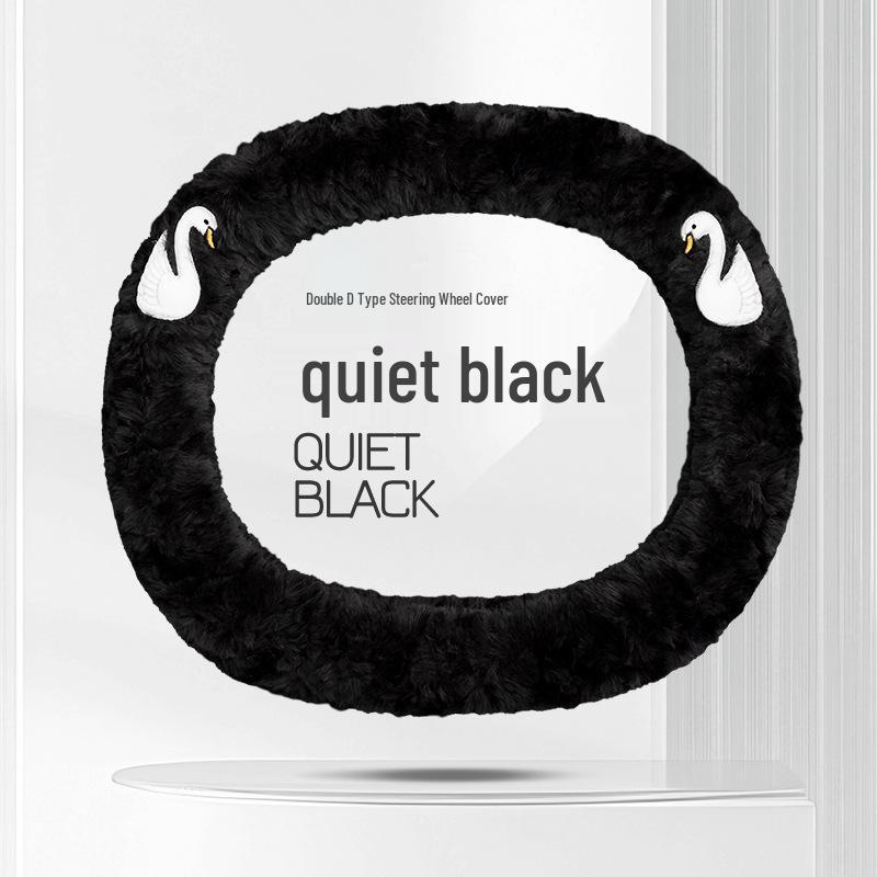 Universal Winter Non-Slip Short Plush Steering Wheel Cover - Warm & Wear-Resistant for Men and Women