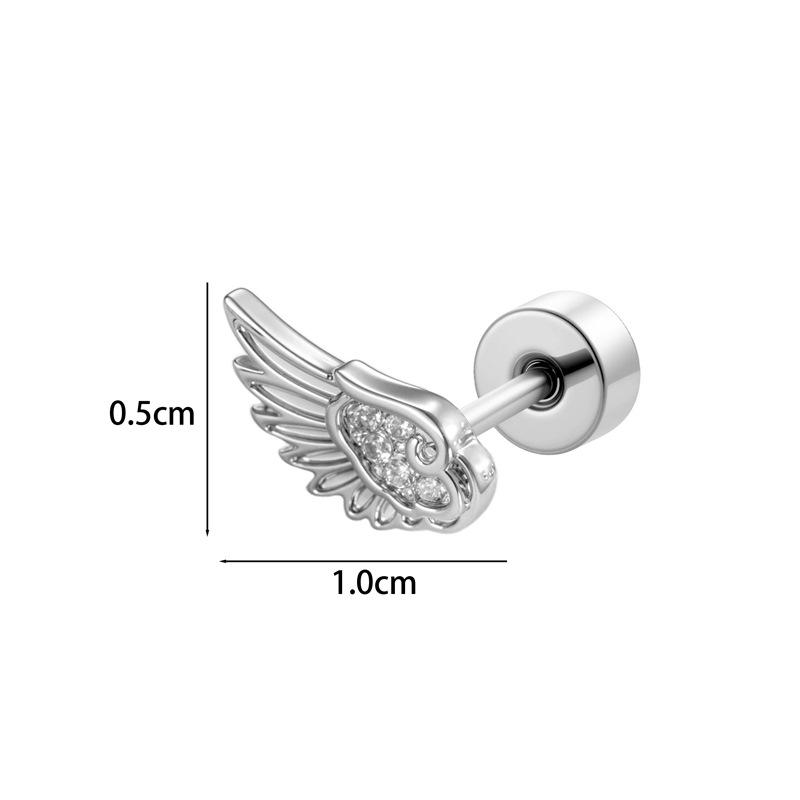 1Pc Women Creative Fashion Wings Ear Bone Nails angel earrings minimalist  Handmade