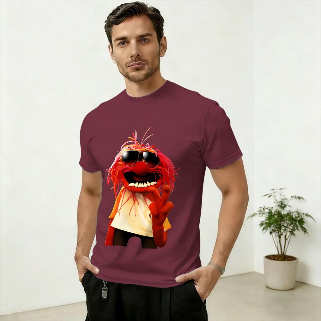 MMuppets Animal Unisexs T Shirt Fashion Tee Shirt Short Sleeve Round Neck TShirts Cotton Gift Idea Clothes