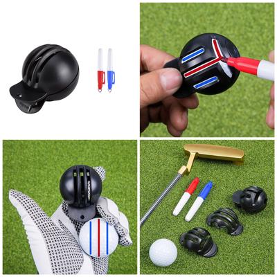 Spherical Golf Balls Marker With Pens Golf Balls Putting Clip Template Alignment Tool Putt Positioning Marker Enduring