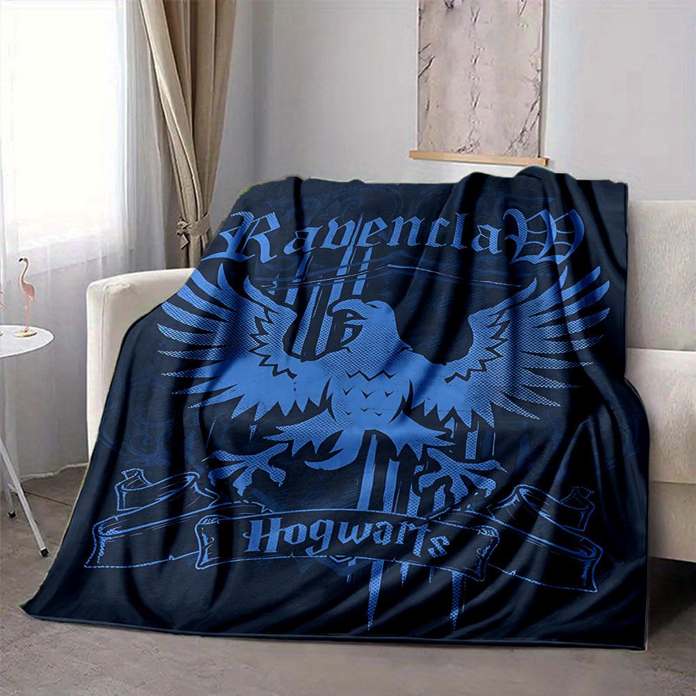 1 stk Ravenclaw Galtvort Flanellteppe [Koselig Kastepledd] For Sofa, Seng, Reise, Camping, Stue, Kontor, Sofa, Stol, Og Seng
