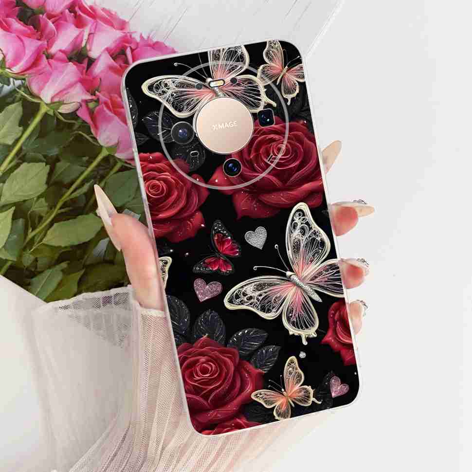 For Huawei Mate 80 5G 2025 Case VYG-AL00 Soft Silicone Sweet Heart Painted Cover Case For Huawei Mate80 Mate 80 TPU Fundas