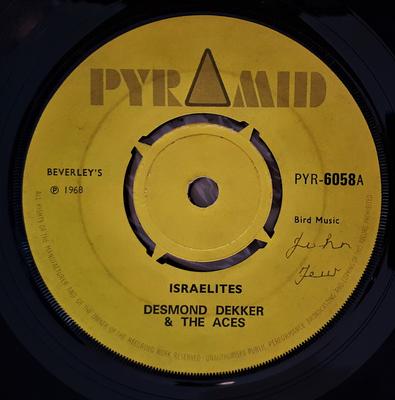 7inch Record DESMOND DEKKER & THE ACES / BEVERLE - Israelites / The Man PYR6058 Pyramid 1968 UK Reggae, Ska & Dub Used