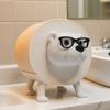 1/2Pcs Tissue Paper Roll Storage Holder Polar Bear Shape Easy To Install Free Standing Bathroom Toilet Roll Holder 3D Printed Paper Rack