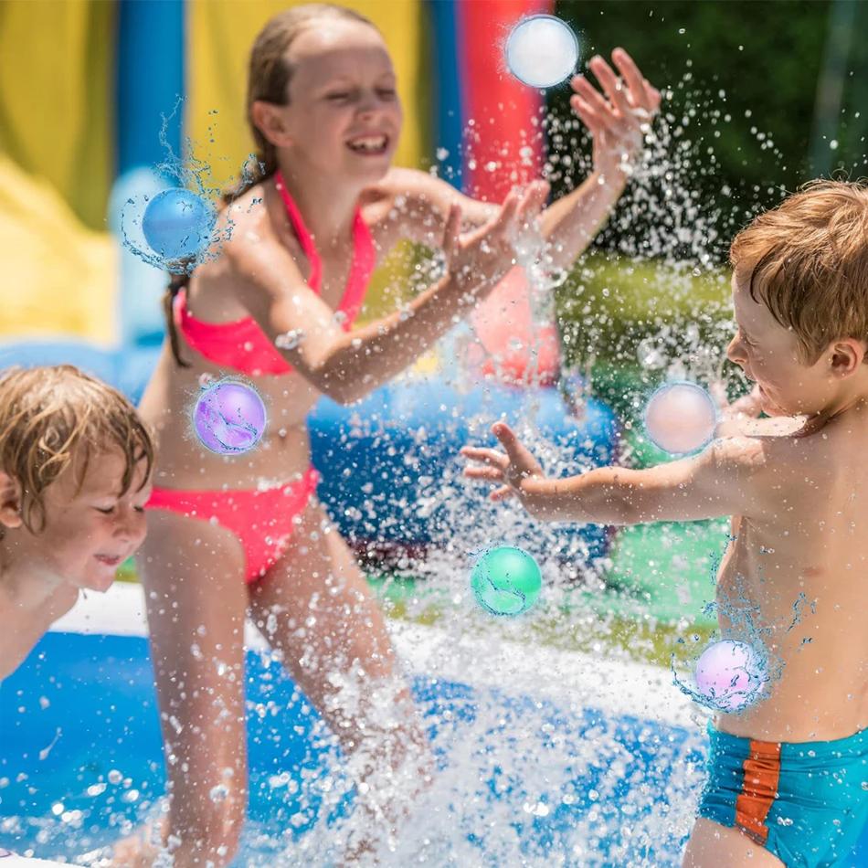 Reusable Water Balloons Quick Fill Self Sealing WaterBomb Splash Balls Toy Outdoor Summer for Kids Swimming Pool Water Balls