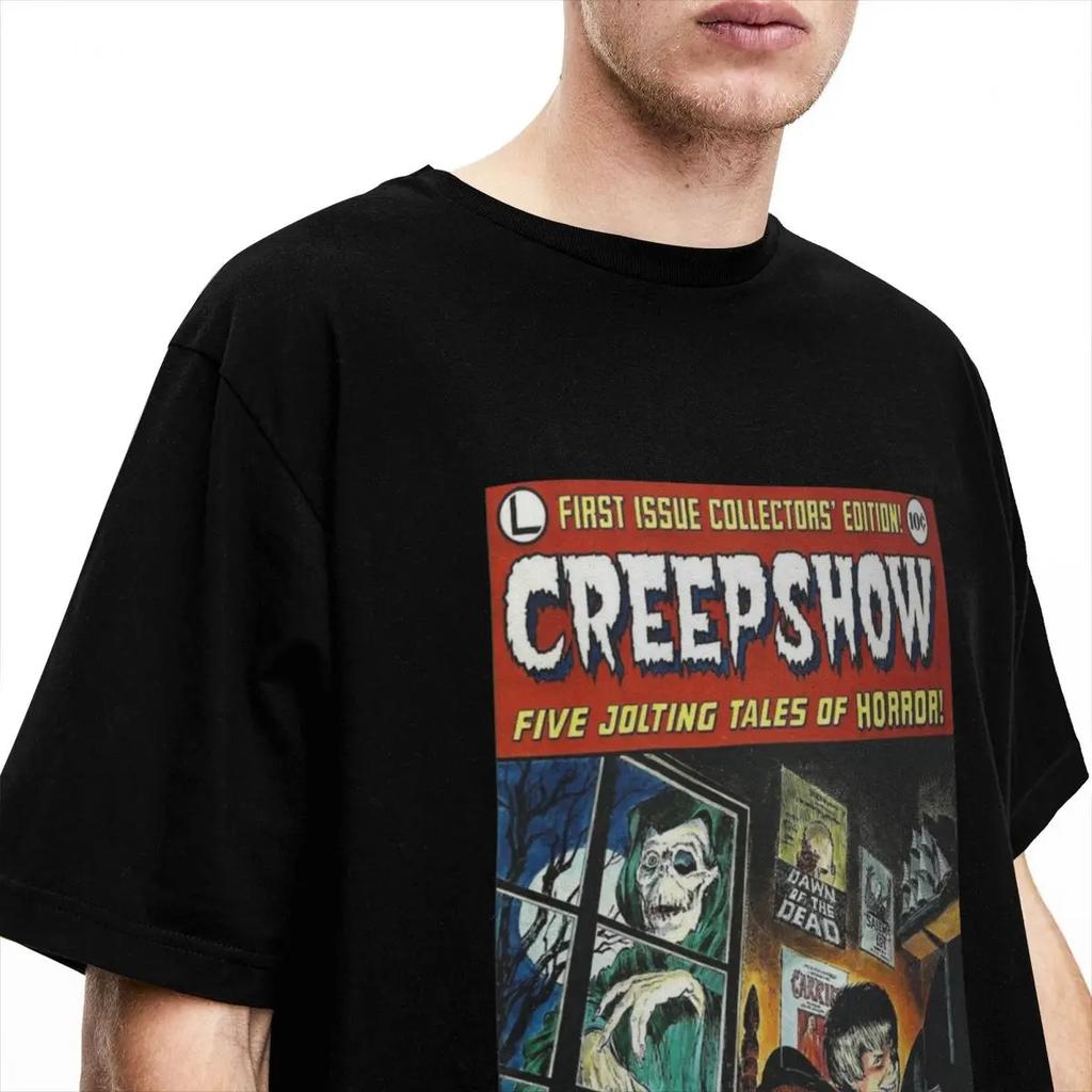 Sommar Vintage Skräck Creepshow Film T-shirt Accessoarer för Män Kvinnor Mode Creepshow Filmälskare Fan T-shirt