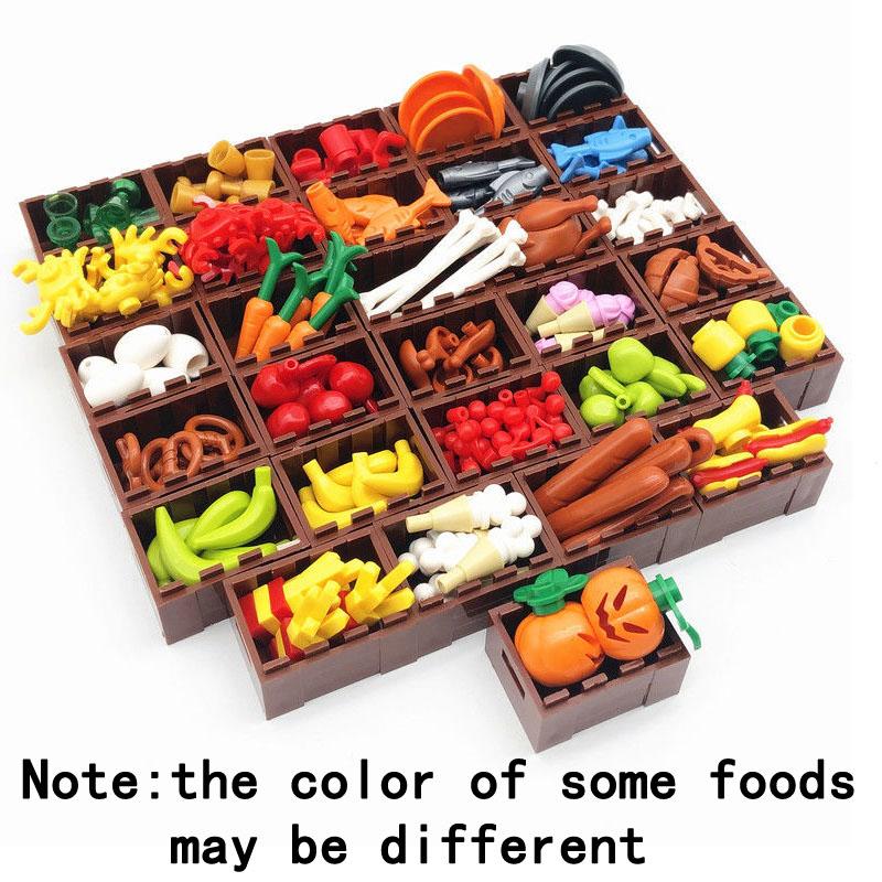 Food Building Blocks City Friend Accessories