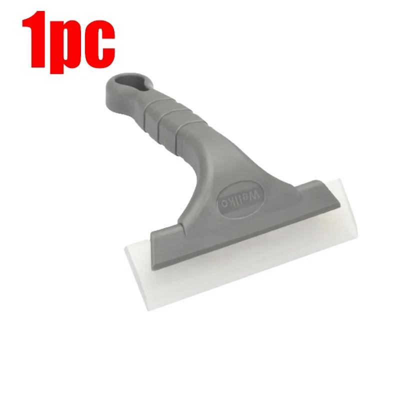 Multifunctional Car Window Cleaning Wiper Car Glass Film Scraper Windshield Silicone Blade Cleaning Accessories Plastic Handle