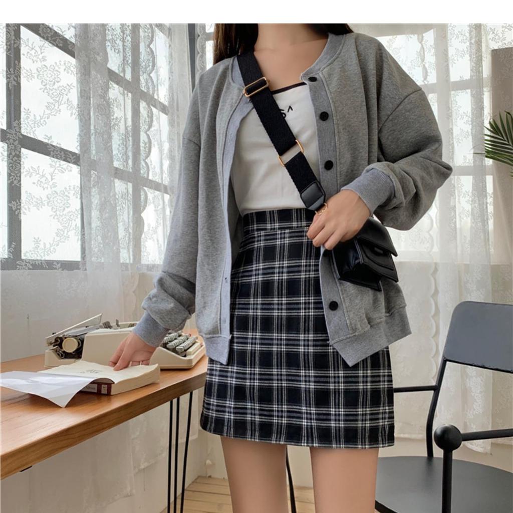 Fustă în carouri cu talie înaltă, linie A, pentru femei - Tendință toamnă/iarnă 2023