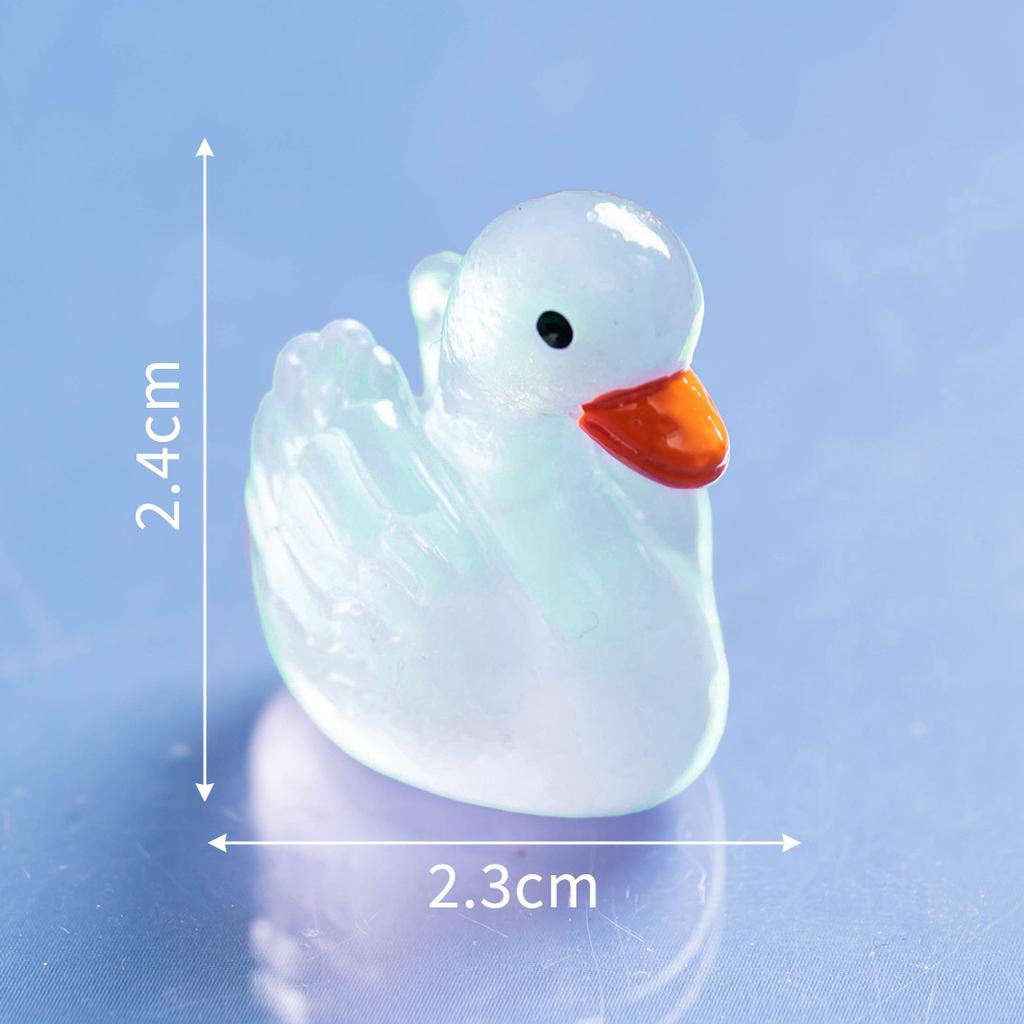 Micro Landscape Cartoon Cute Glow-in-the-dark Color Swan Animal Resin Decoration Diy Decorative Accessories Desktop Decoration