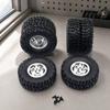 4 Pieces 1/16 remotes Control Wheel Assembly MetalUpgrade RC RoughTerrain with Mounting Screws