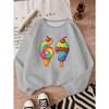 Birthday Kids Sweatshirt Over 4Y Unisex Boys Girls Rainbow Ice Cream Popsicle Number 67 Graphic Black Crewneck Soft Fleece Pullover For 4-12 Children