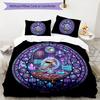 Glass Tech Symbols Pattern Bedding,Quilt Set Quilt Cover Pillowcase Home Birthday Gift (1 * Duvet Cover + 2 * Pillowcase, Without Core)