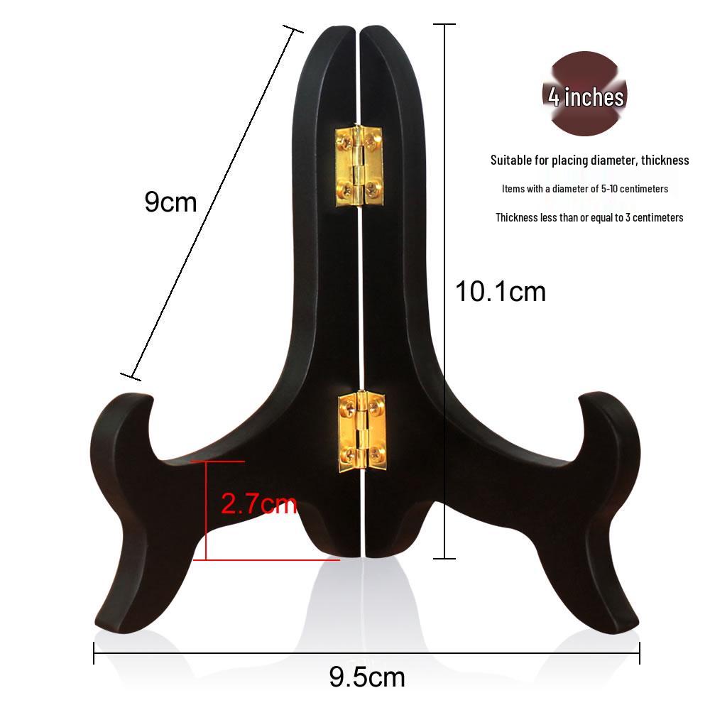Solid Wood Decorative Plate & Frame Stand for Photos, Crafts, Porcelain, and Pu'er Tea Cakes