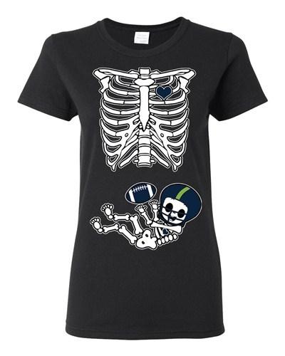 Baby Skeleton Seattle Football Ladies DT T-Shirt Tee Unisex T-Shirt XXL