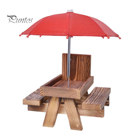 

Кормушка для белок с зонтиком, большая емкость, кормушка для пикника на столе для бурундуков, деревенская уличная кормушка для белок для кукурузных початков