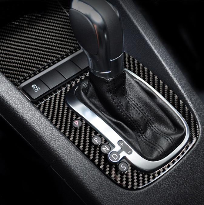 Interiér z uhlíkových vláken Středová konzole Rám řadicí páky & Lišta panelu AC CD pro VW Golf 6