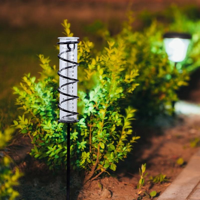 6.69Inch Rain Gauge Outdoor Tube Garden Glass Water Gauge For Rain Water Meter Decorative Stake With Waterproof Large Glass Tube2
