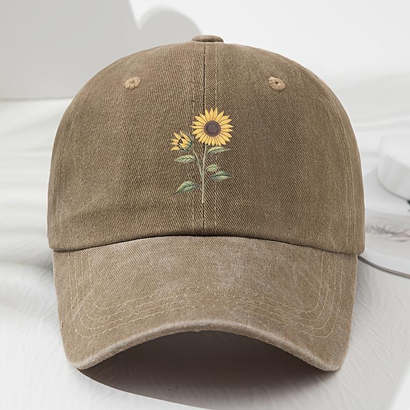 Retro Sunflower Baseball Hat Adjustable Dad Hat Suitable for Outdoor Sports Fishing and Camping Daily Leisure
