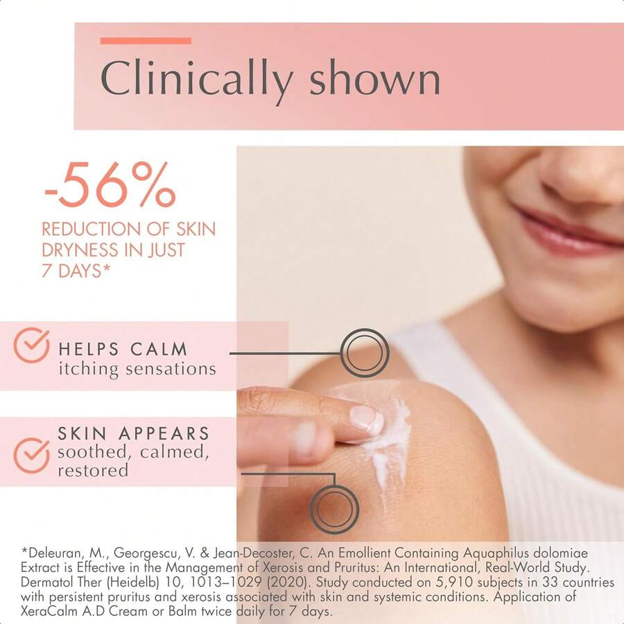 Avene XeraCalm A.D Lipid-Replenishing Balm 400ml, Atopic Dermatitis, Eczema-Prone, No Preservatives, Fragrance-Free
